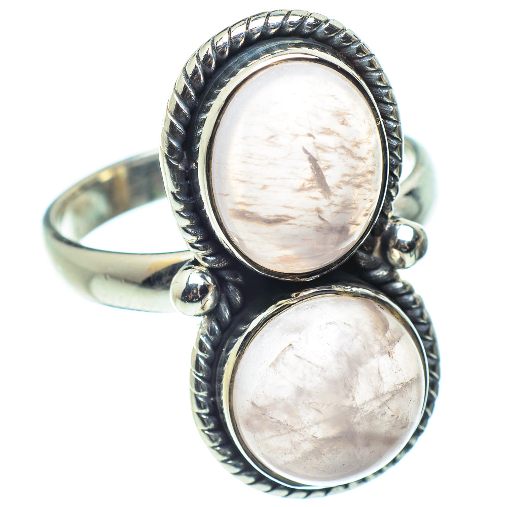 Rose Quartz Rings handcrafted by Anasilvercos - RING59415