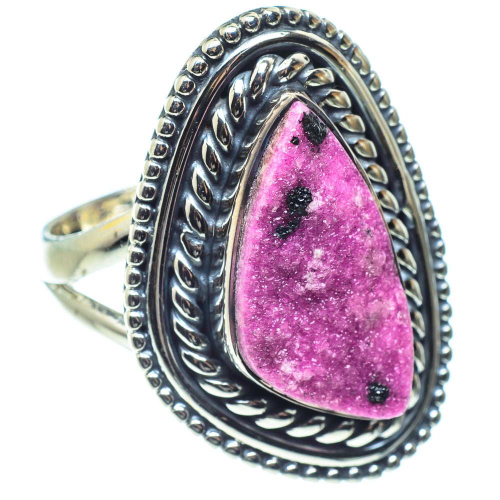 Cobalto Calcite Druzy Rings handcrafted by Anasilvercos - RING59416