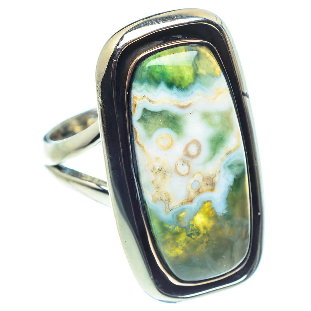 Ocean Jasper Rings handcrafted by Anasilvercos - RING59422