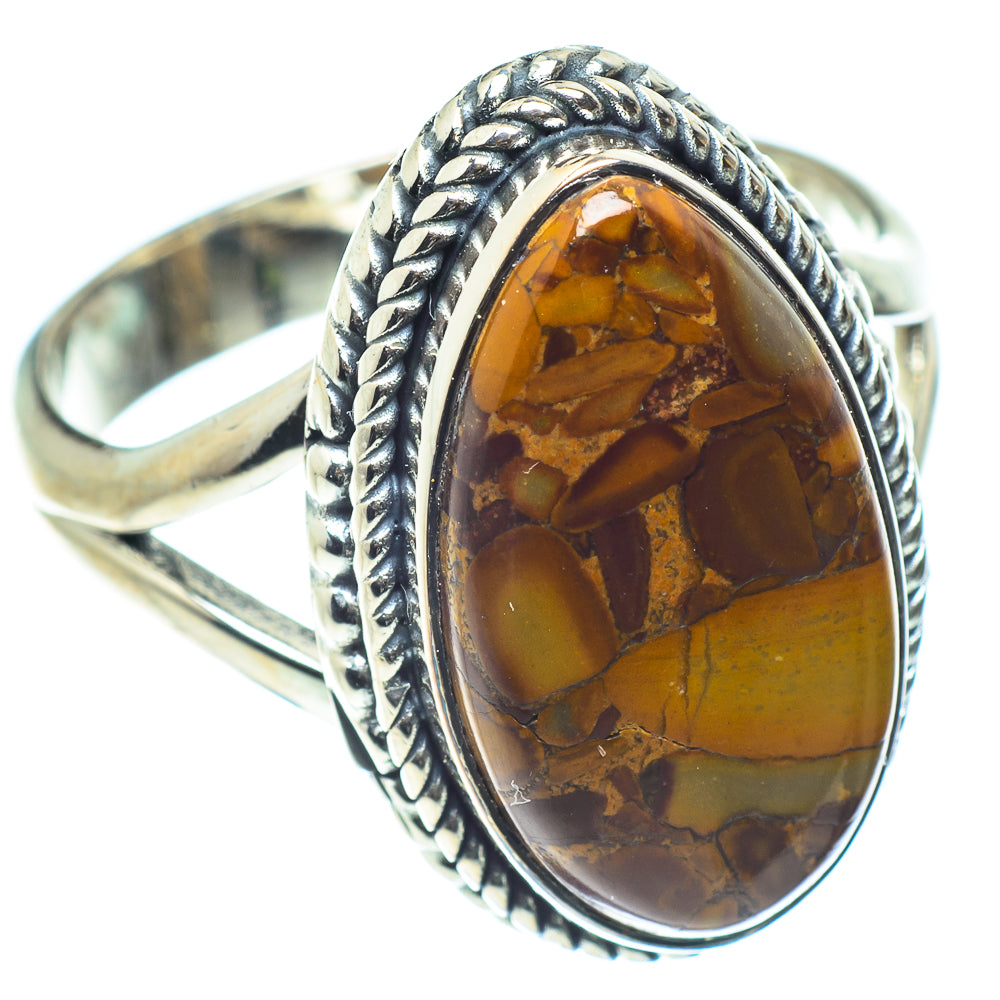 Bamboo Jasper Rings handcrafted by Anasilvercos - RING59431