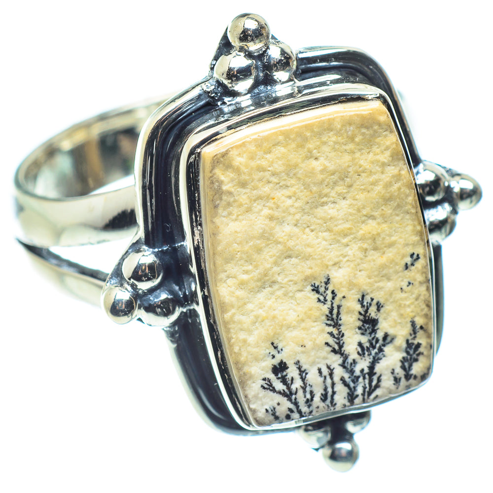 Germany Psilomelane Dendrite Rings handcrafted by Anasilvercos - RING59436