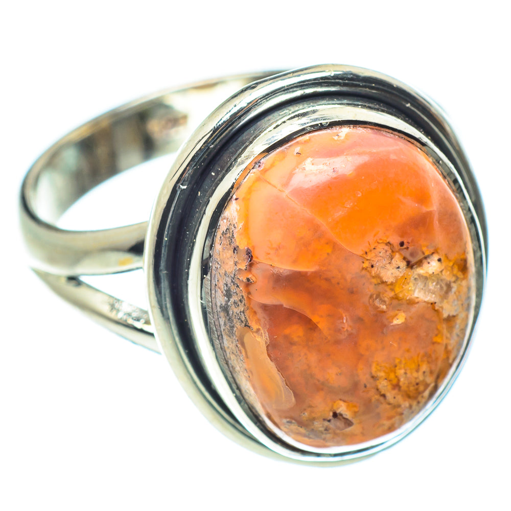 Mexican Fire Opal Rings handcrafted by Anasilvercos - RING59437