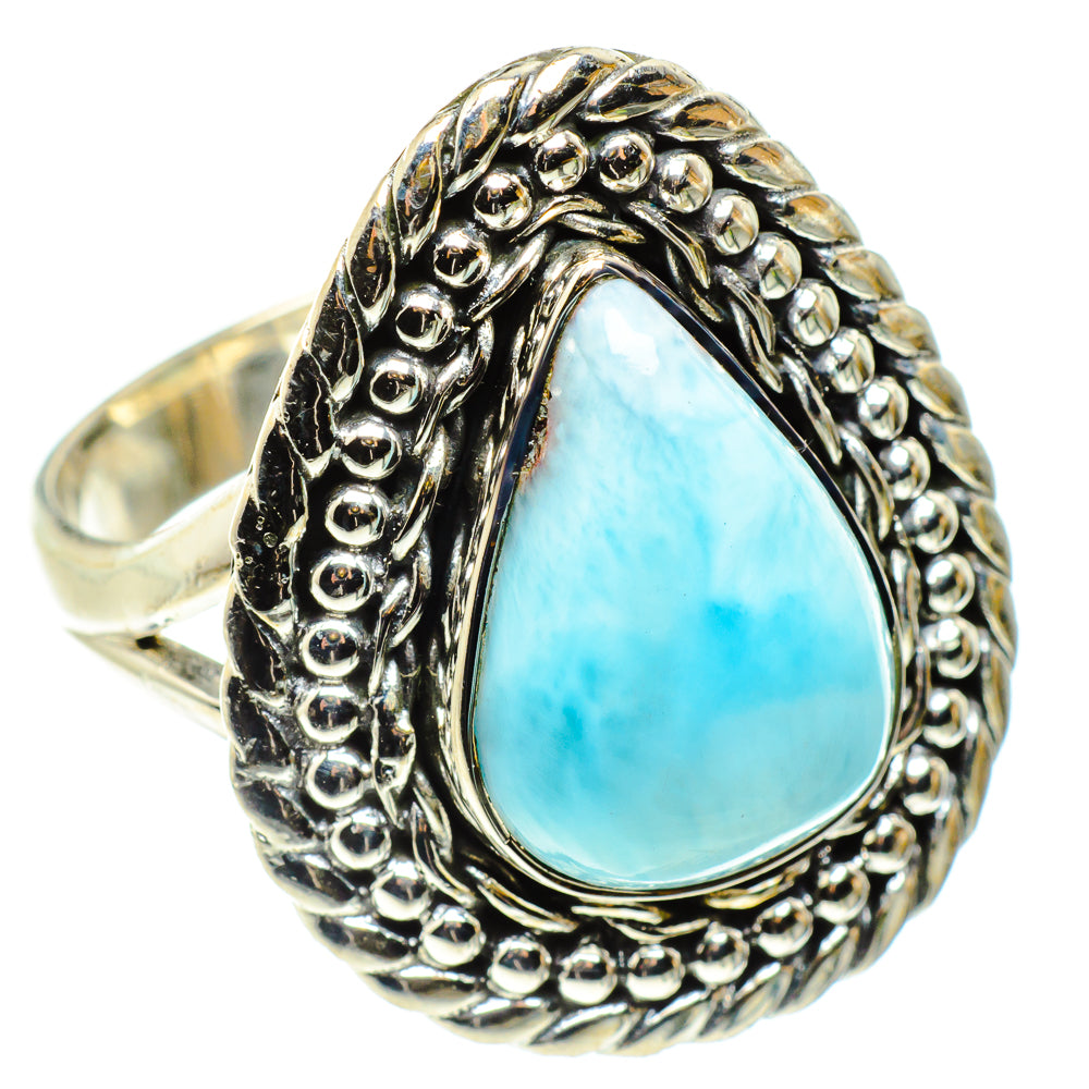 Larimar Rings handcrafted by Anasilvercos - RING59445
