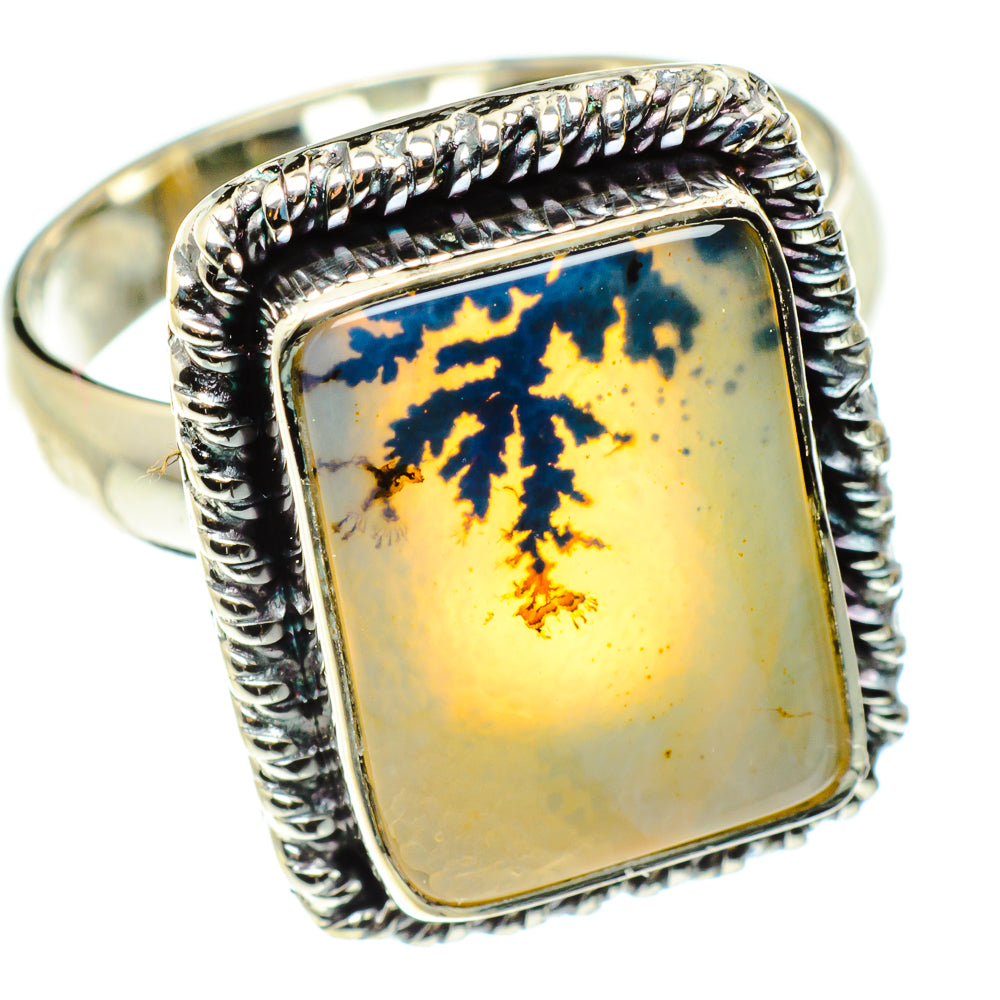 Scenic Dendritic Agate Rings handcrafted by Anasilvercos - RING59446
