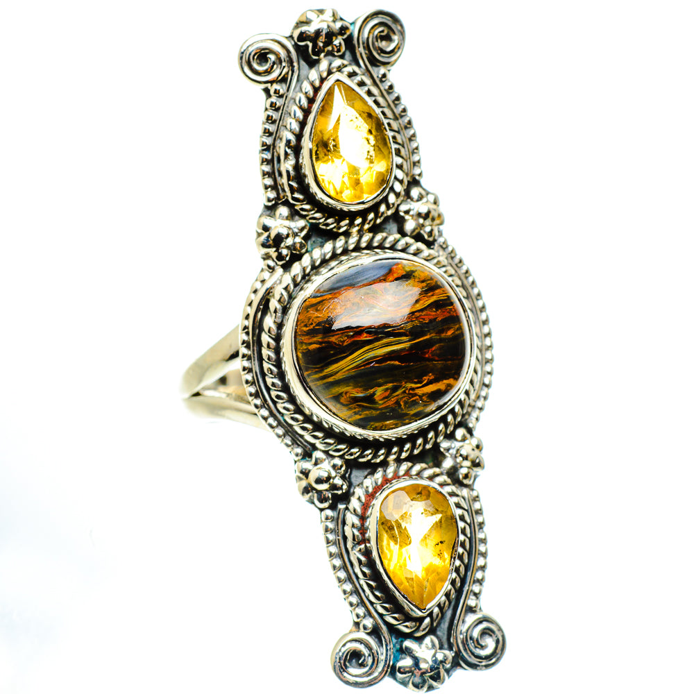 Golden Pietersite Rings handcrafted by Anasilvercos - RING59454