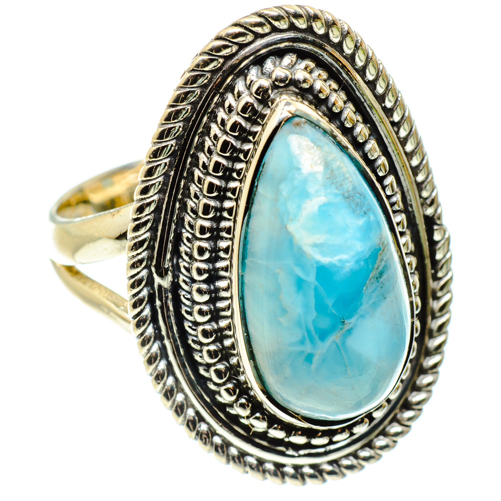 Larimar Rings handcrafted by Anasilvercos - RING59457