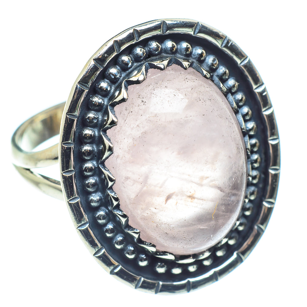Rose Quartz Rings handcrafted by Anasilvercos - RING59507