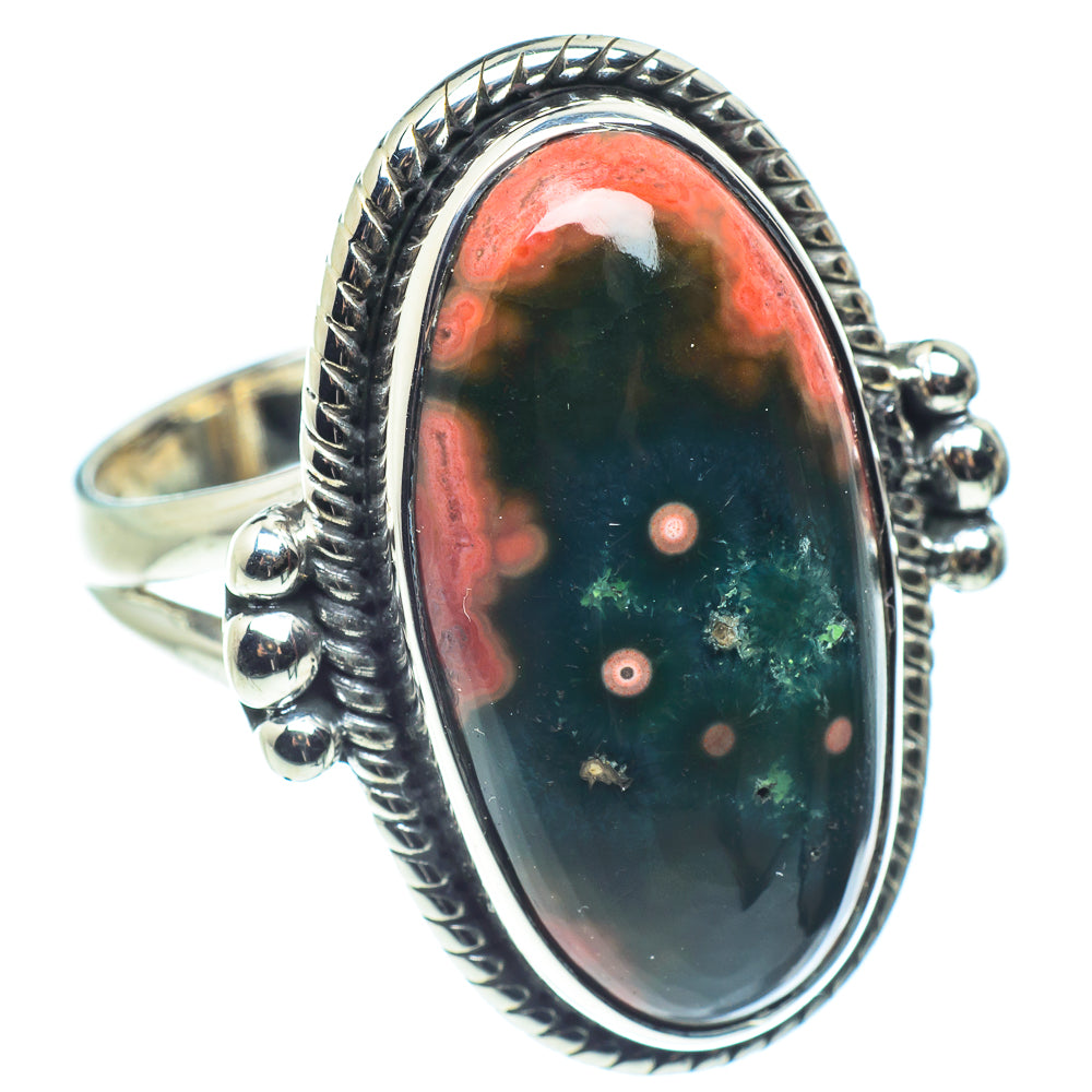 Ocean Jasper Rings handcrafted by Anasilvercos - RING59508