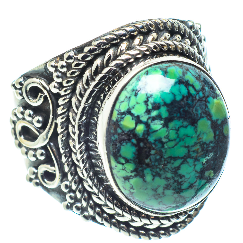 Tibetan Turquoise Rings handcrafted by Anasilvercos - RING59515