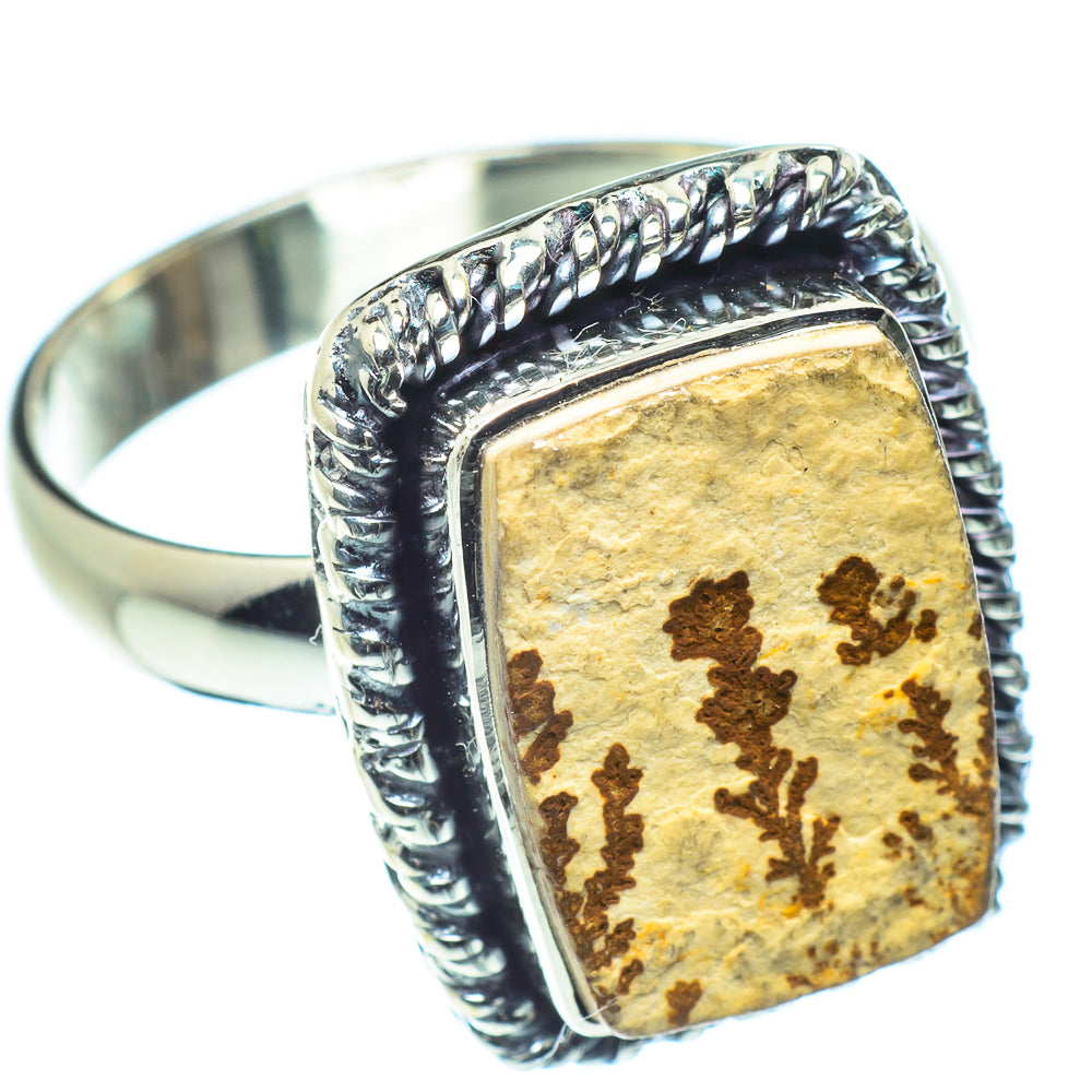 Germany Psilomelane Dendrite Rings handcrafted by Anasilvercos - RING59534