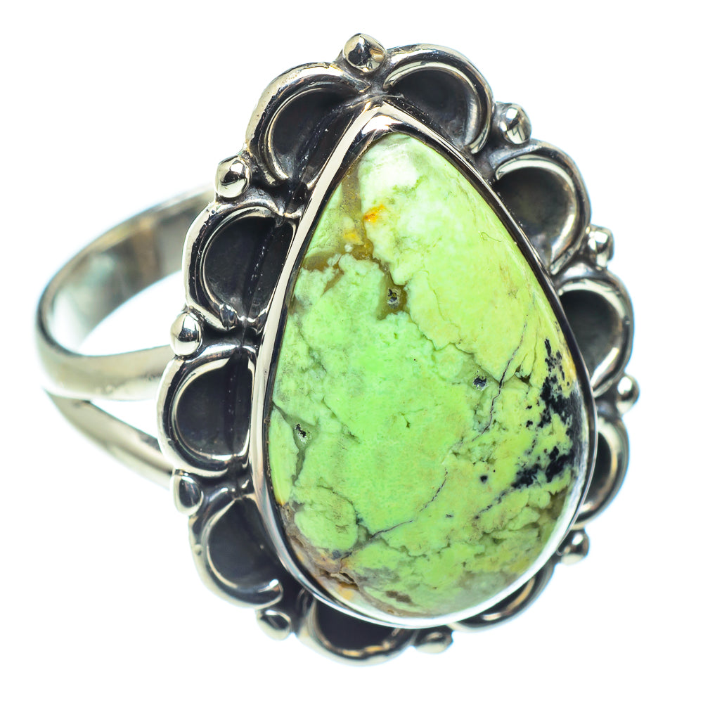 Lemon Chrysoprase Rings handcrafted by Anasilvercos - RING59541