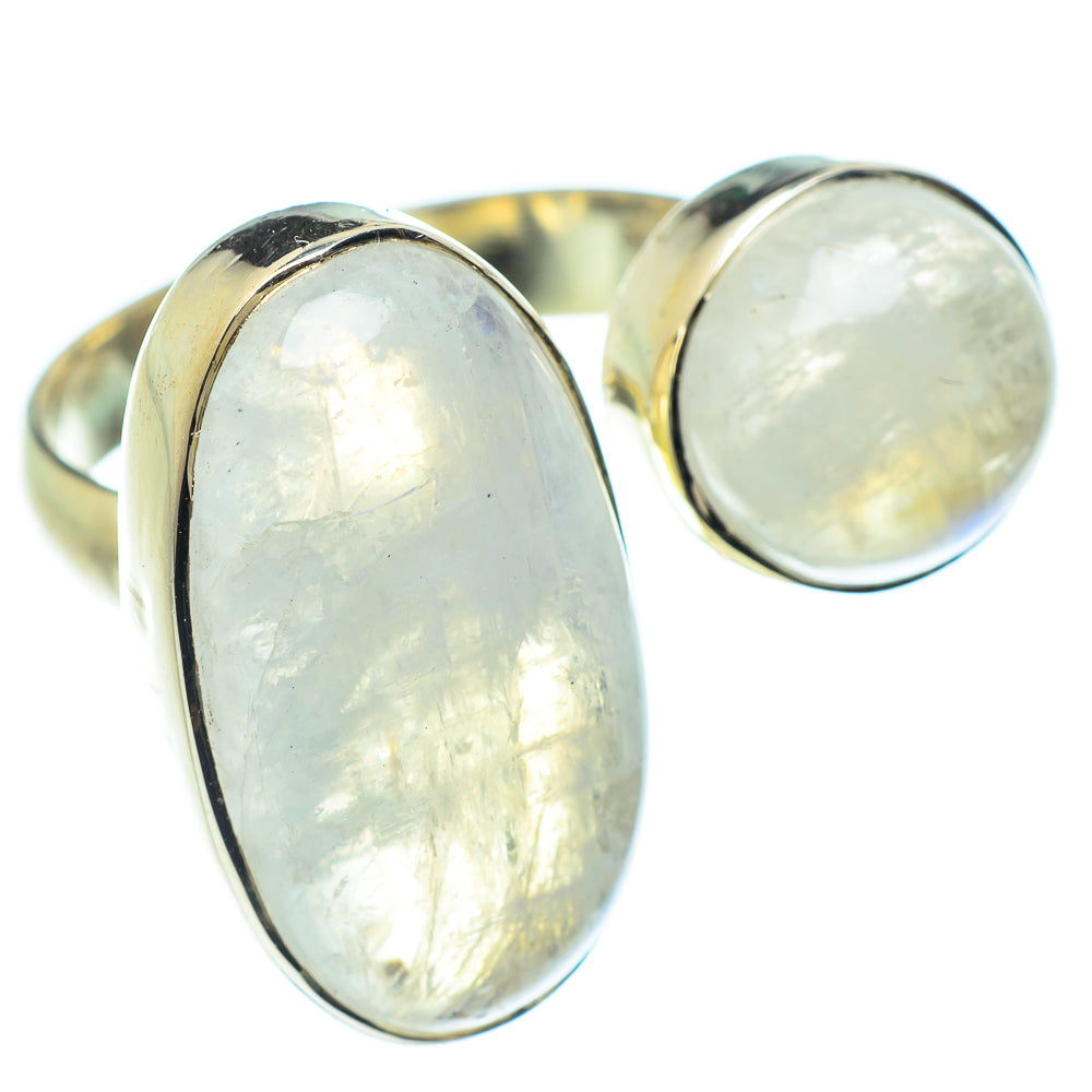 Rainbow Moonstone Rings handcrafted by Anasilvercos - RING59543