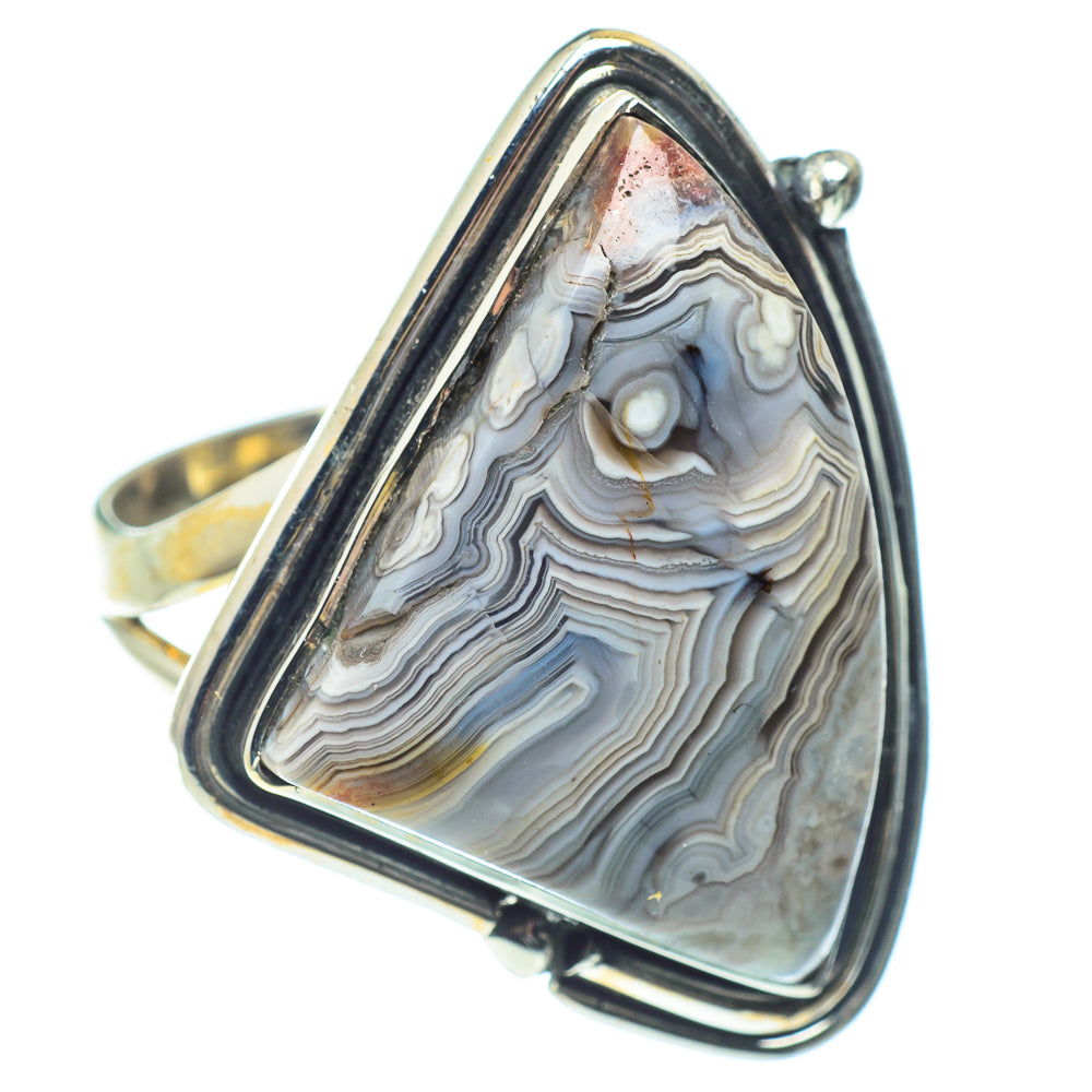 Laguna Lace Agate Rings handcrafted by Anasilvercos - RING59556