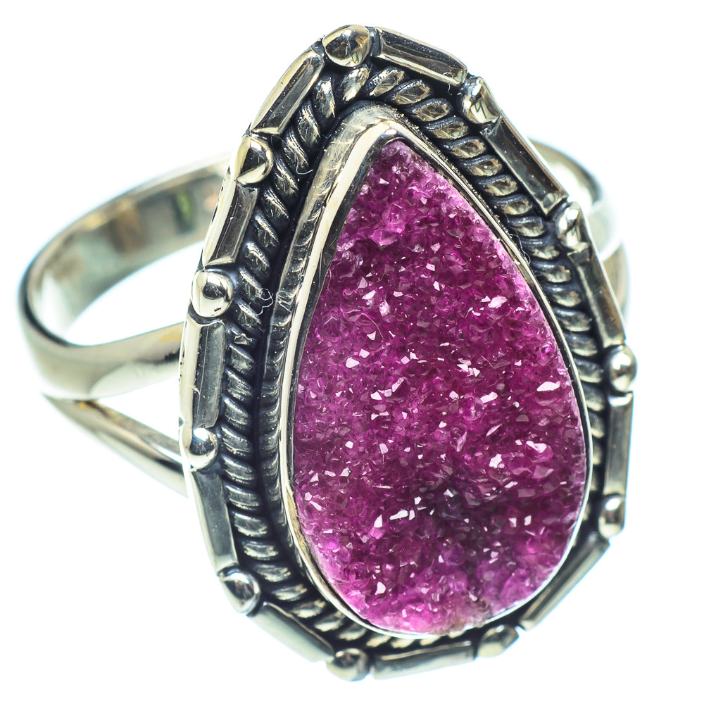 Cobalto Calcite Druzy Rings handcrafted by Anasilvercos - RING59566