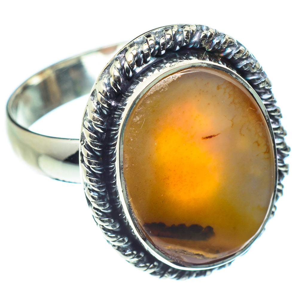Scenic Dendritic Agate Rings handcrafted by Anasilvercos - RING59569