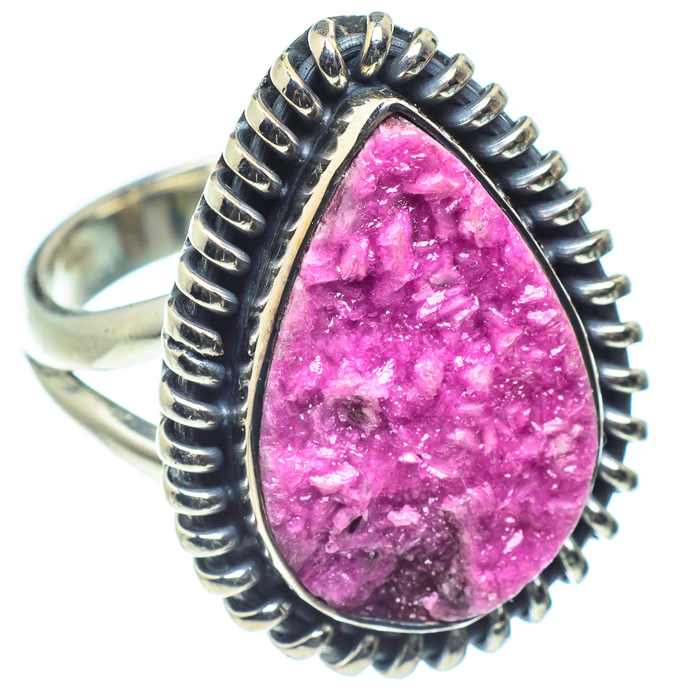 Cobalto Calcite Druzy Rings handcrafted by Anasilvercos - RING59573