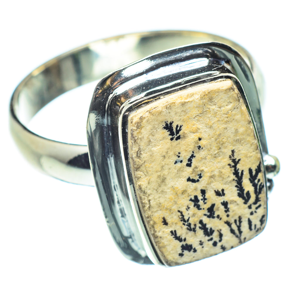 Germany Psilomelane Dendrite Rings handcrafted by Anasilvercos - RING59582