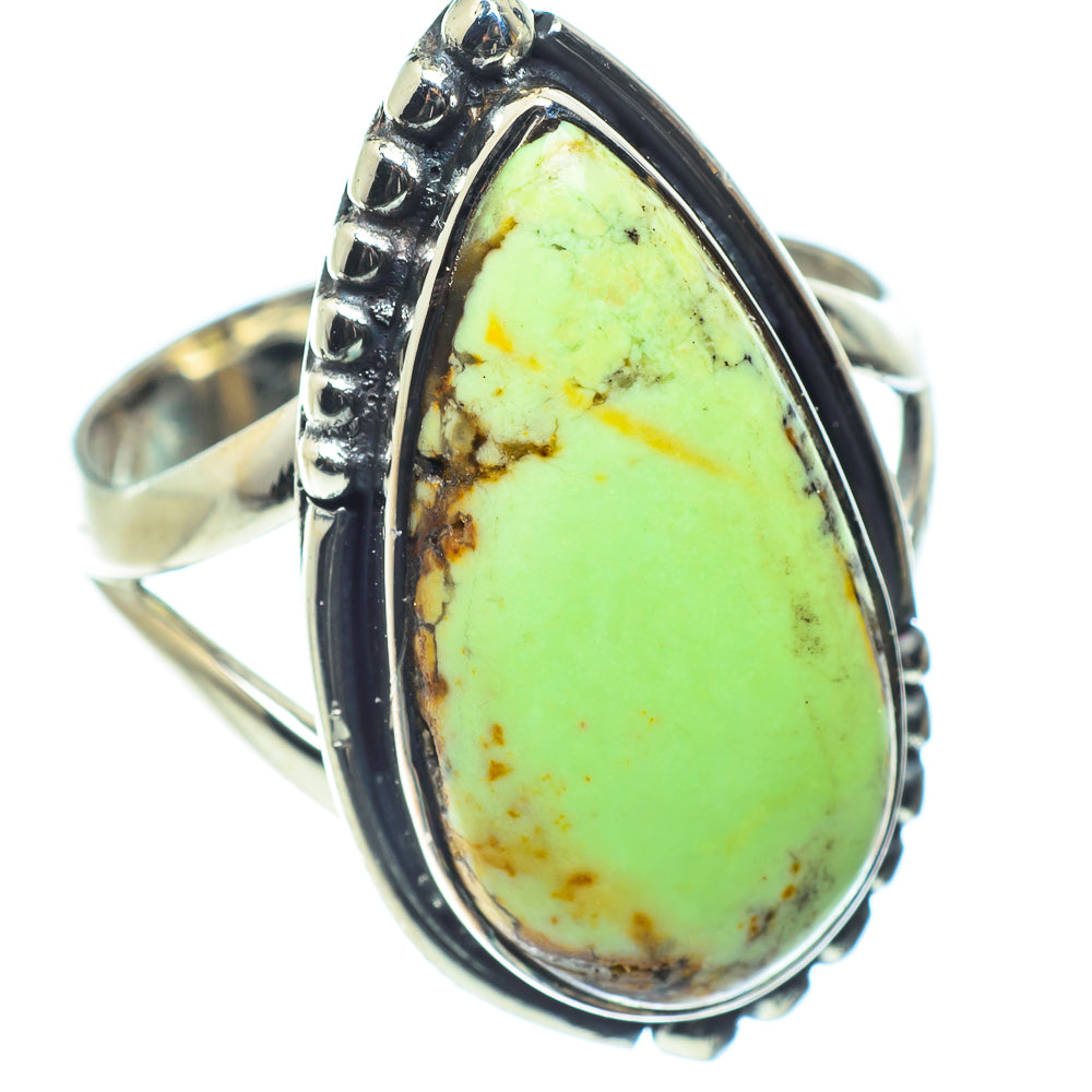 Lemon Chrysoprase Rings handcrafted by Anasilvercos - RING59598