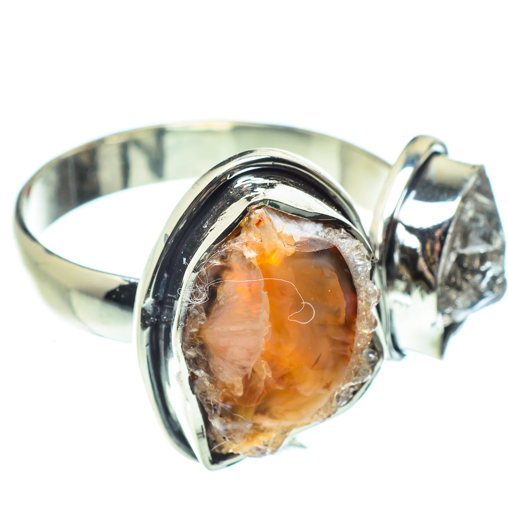 Mexican Fire Opal Rings handcrafted by Anasilvercos - RING59604