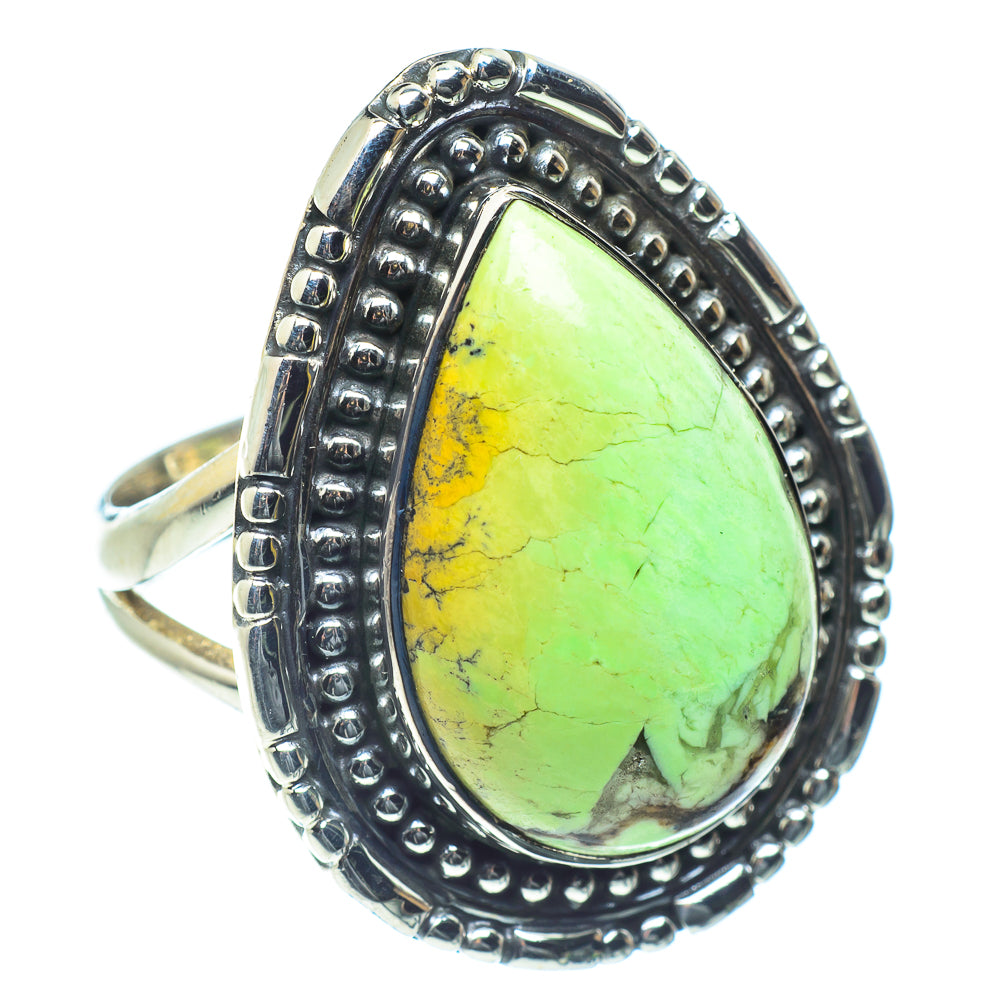 Lemon Chrysoprase Rings handcrafted by Anasilvercos - RING59616