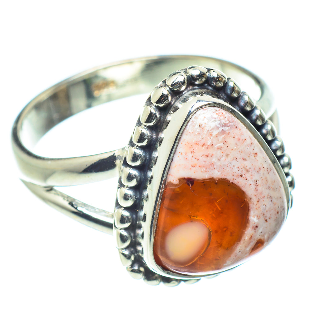 Mexican Fire Opal Rings handcrafted by Anasilvercos - RING59618