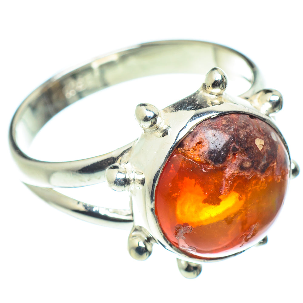 Mexican Fire Opal Rings handcrafted by Anasilvercos - RING59619