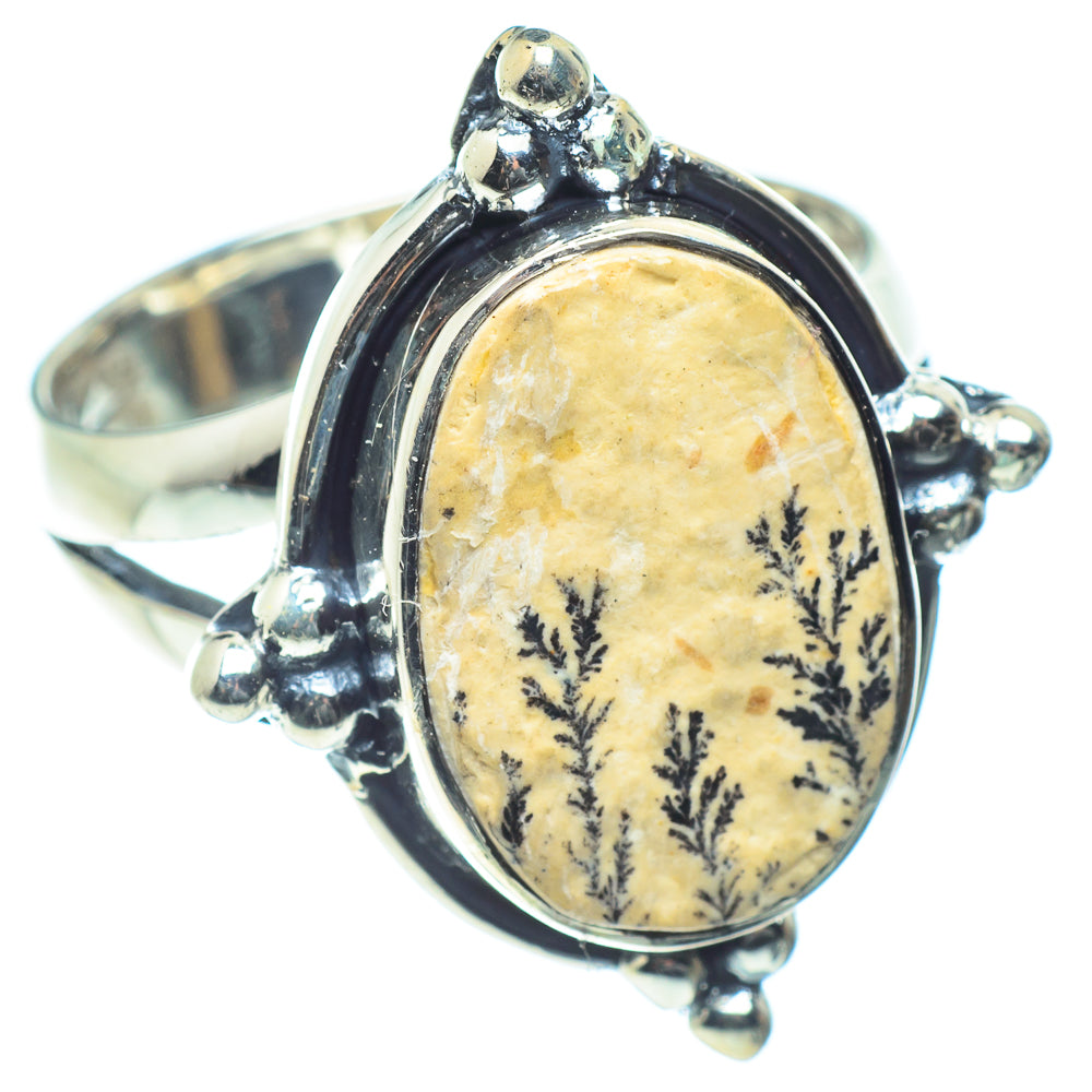 Germany Psilomelane Dendrite Rings handcrafted by Anasilvercos - RING59622