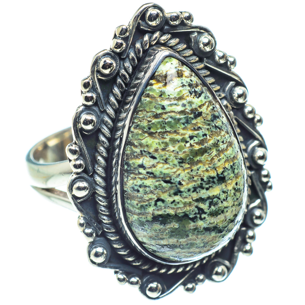 Lizard Jasper Rings handcrafted by Anasilvercos - RING59642