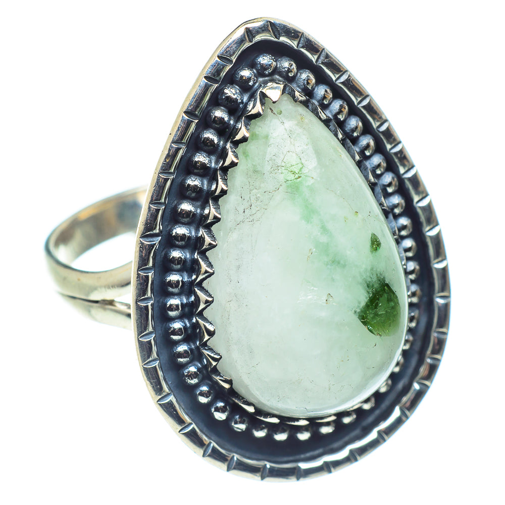 Green Tourmaline In Quartz Rings handcrafted by Anasilvercos - RING59675