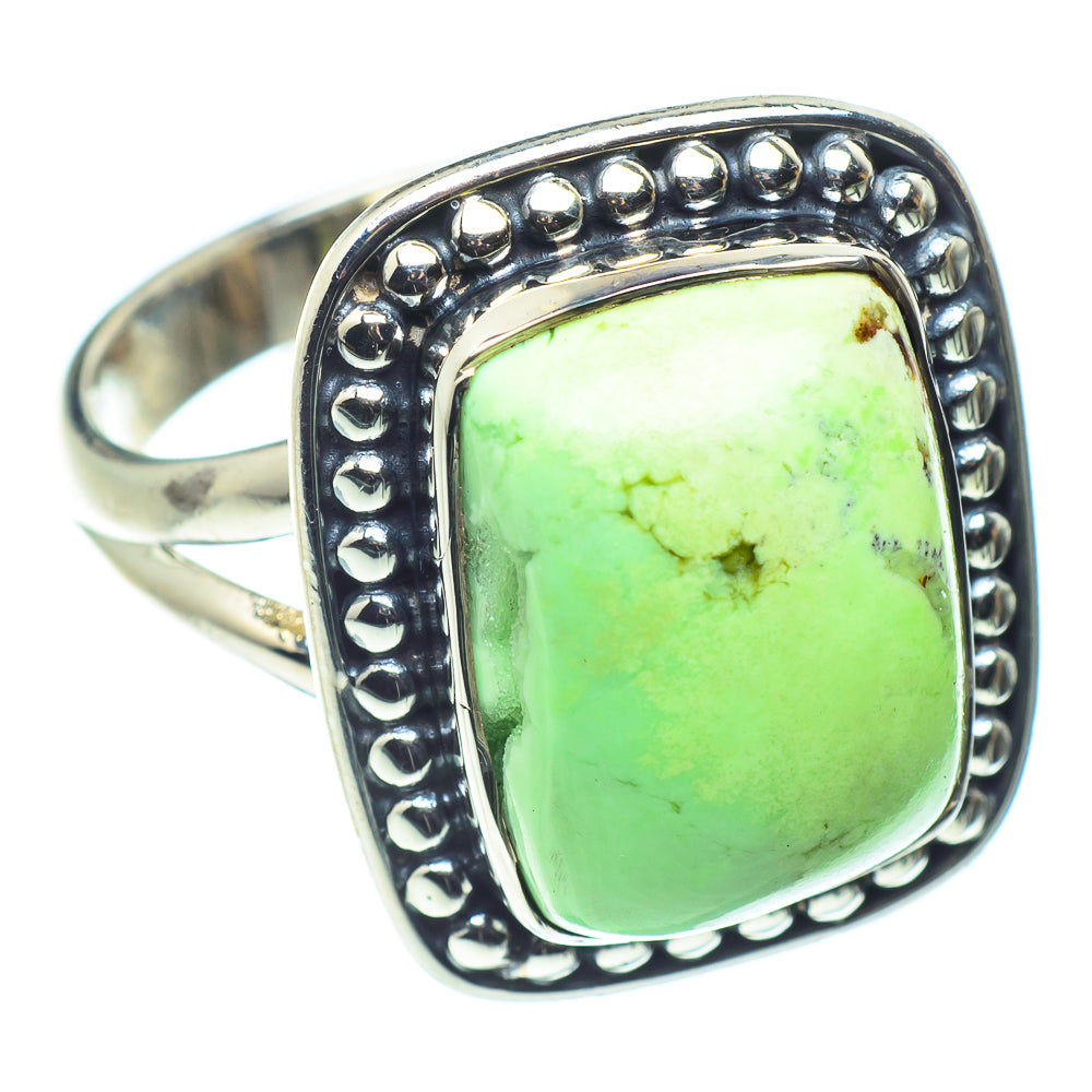 Lemon Chrysoprase Rings handcrafted by Anasilvercos - RING59701