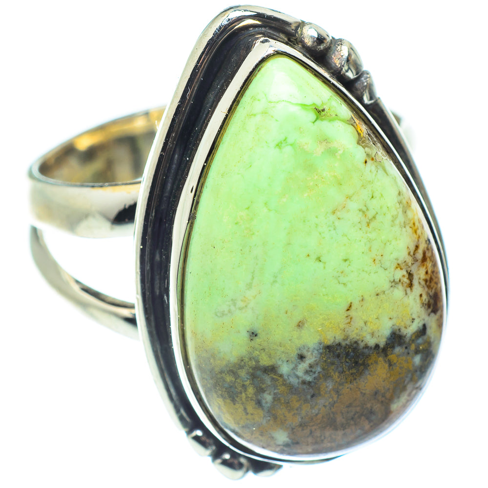 Lemon Chrysoprase Rings handcrafted by Anasilvercos - RING59720