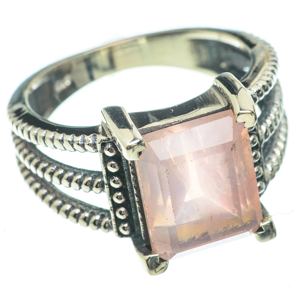 Rose Quartz Rings handcrafted by Anasilvercos - RING59746