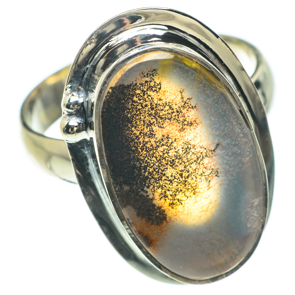 Scenic Dendritic Agate Rings handcrafted by Anasilvercos - RING59774