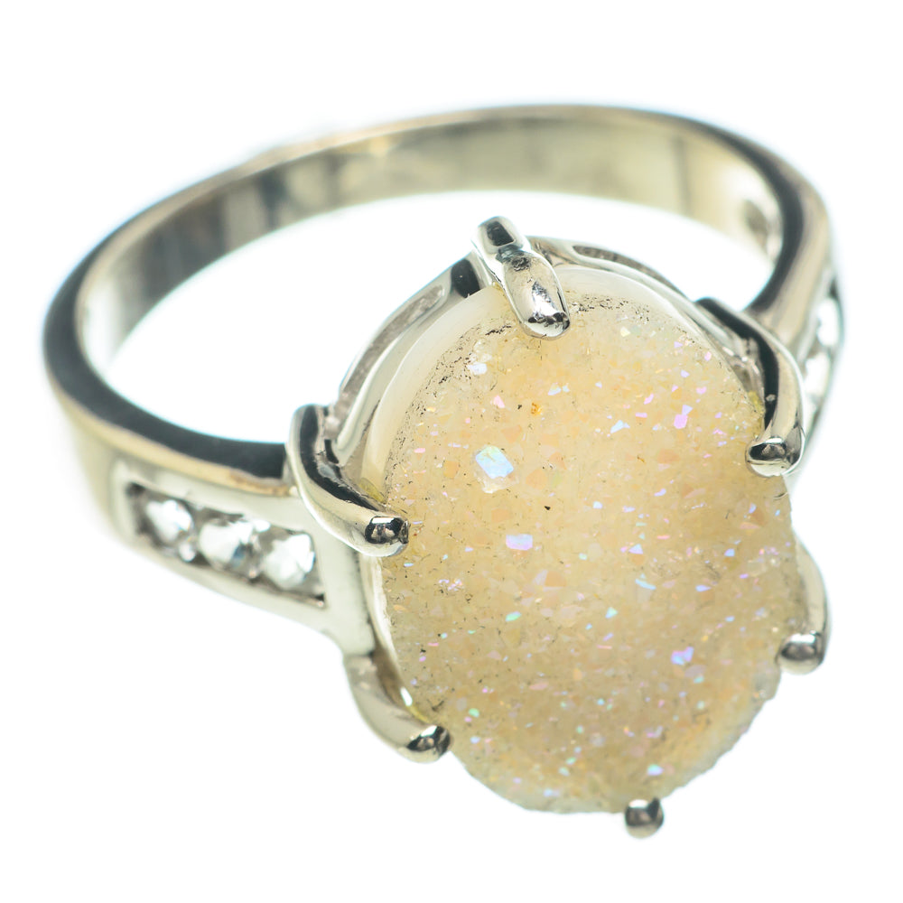 Angel Aura Druzy Rings handcrafted by Anasilvercos - RING59793