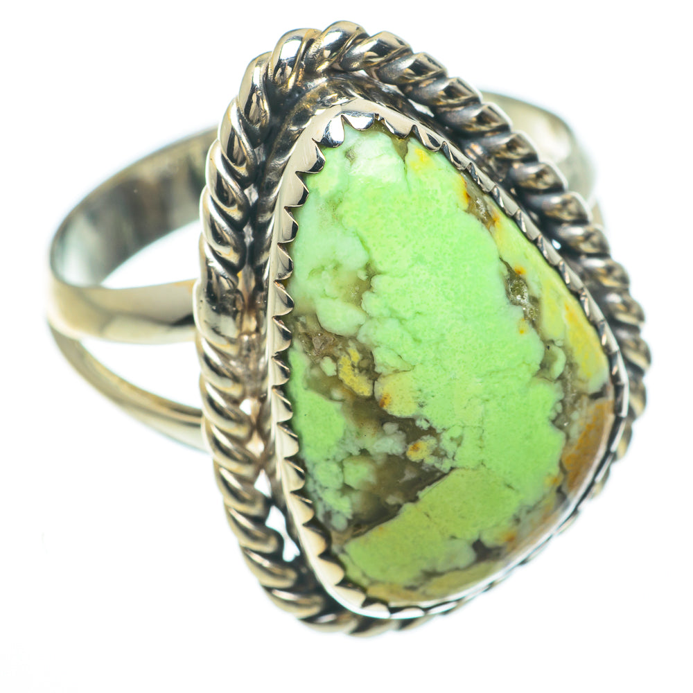 Lemon Chrysoprase Rings handcrafted by Anasilvercos - RING59808
