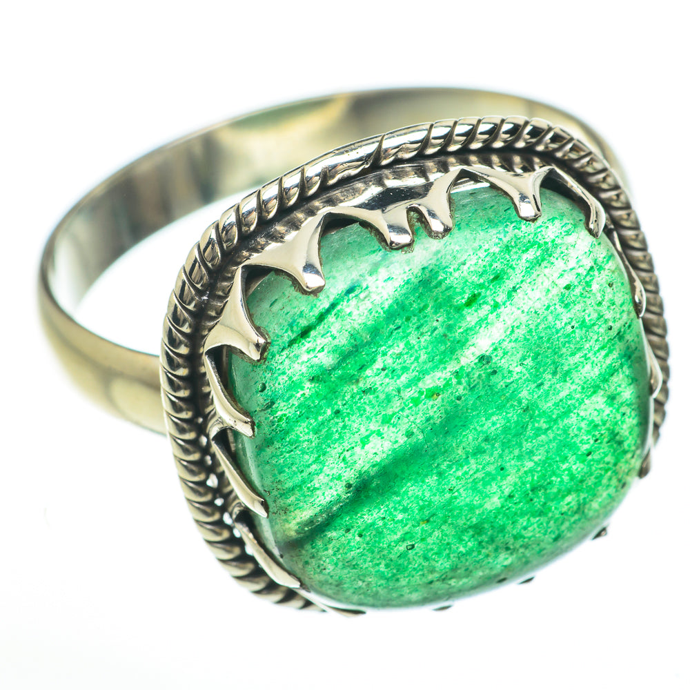 Green Aventurine Rings handcrafted by Anasilvercos - RING59809