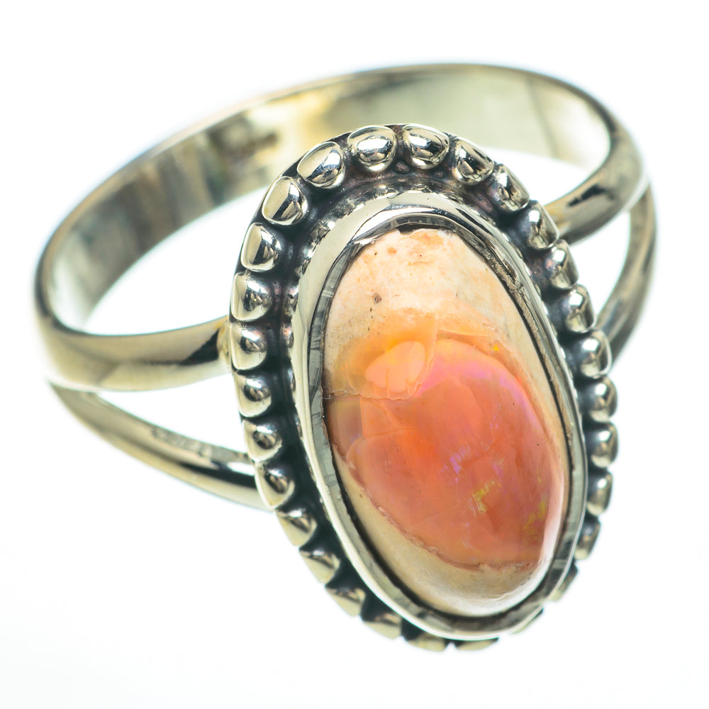 Mexican Fire Opal Rings handcrafted by Anasilvercos - RING59866