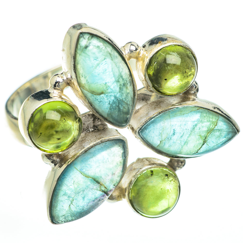 Blue Fluorite Rings handcrafted by Anasilvercos - RING59873