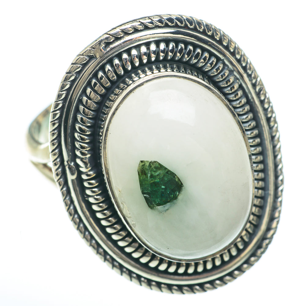 Green Quartz Crystal Rings handcrafted by Anasilvercos - RING59948