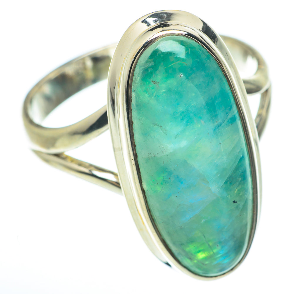 Green Moonstone Rings handcrafted by Anasilvercos - RING59959