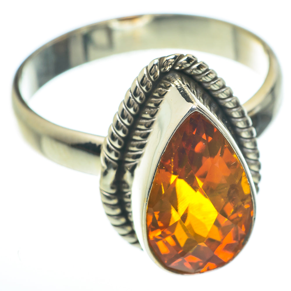 Mandarin Citrine Rings handcrafted by Anasilvercos - RING59963