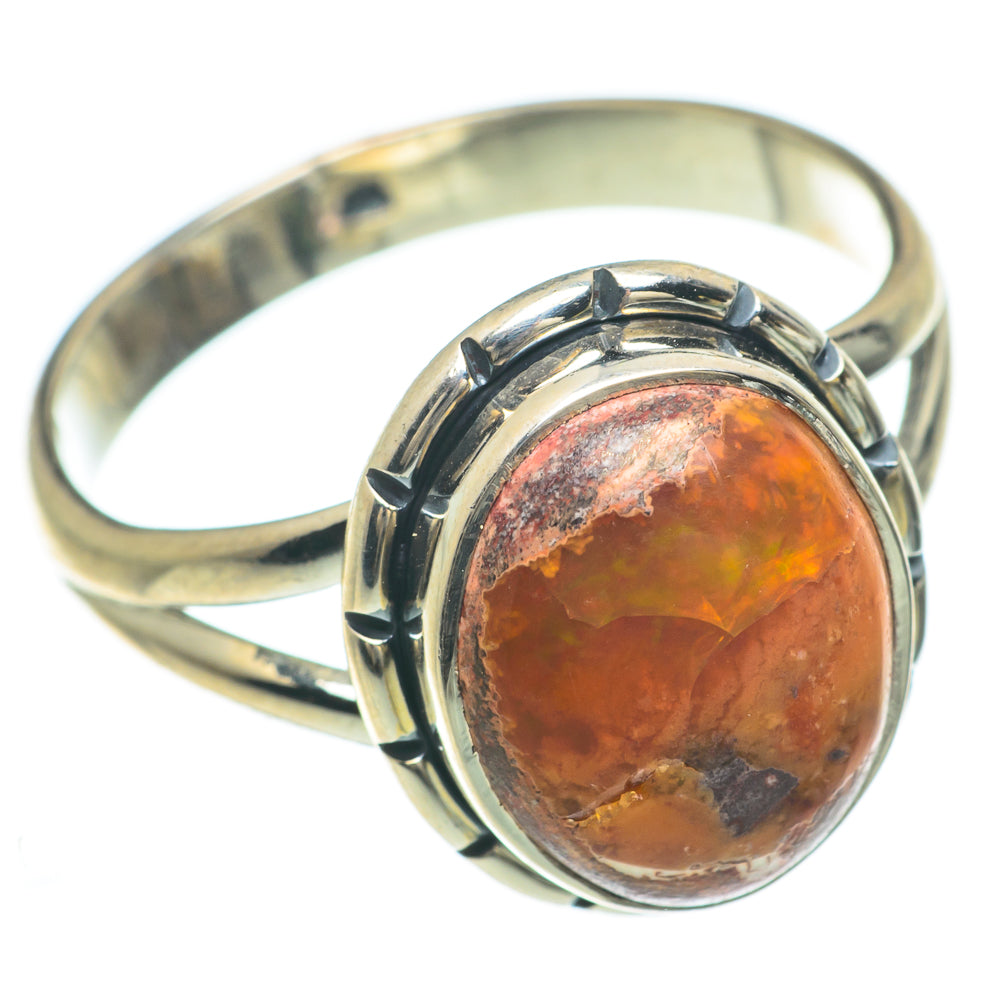 Mexican Fire Opal Rings handcrafted by Anasilvercos - RING59977