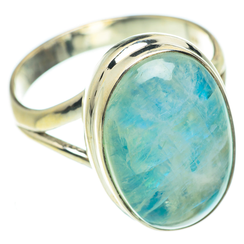 Rainbow Moonstone Rings handcrafted by Anasilvercos - RING59985