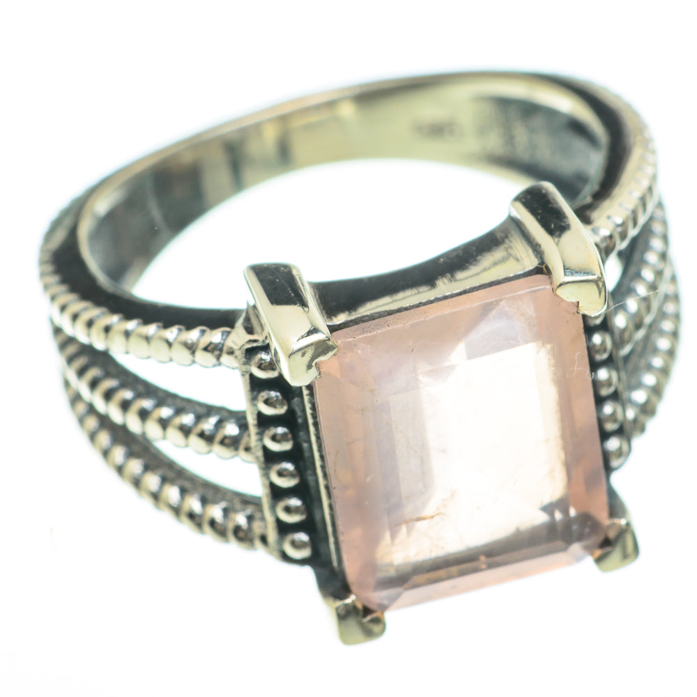 Rose Quartz Rings handcrafted by Anasilvercos - RING60019