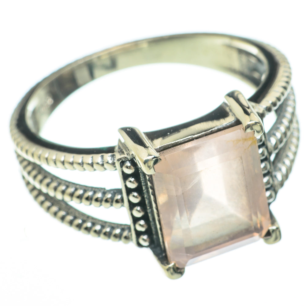 Rose Quartz Rings handcrafted by Anasilvercos - RING60044