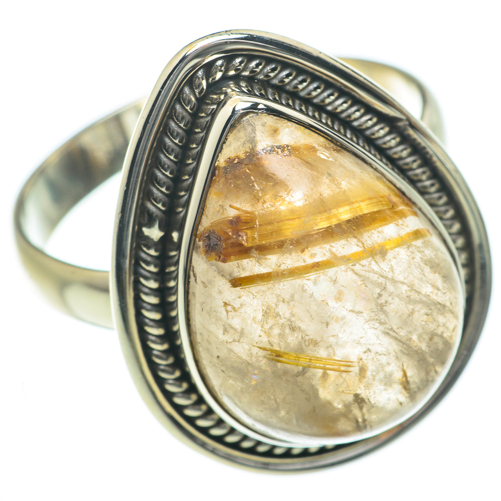 Rutilated Quartz Rings handcrafted by Anasilvercos - RING60049