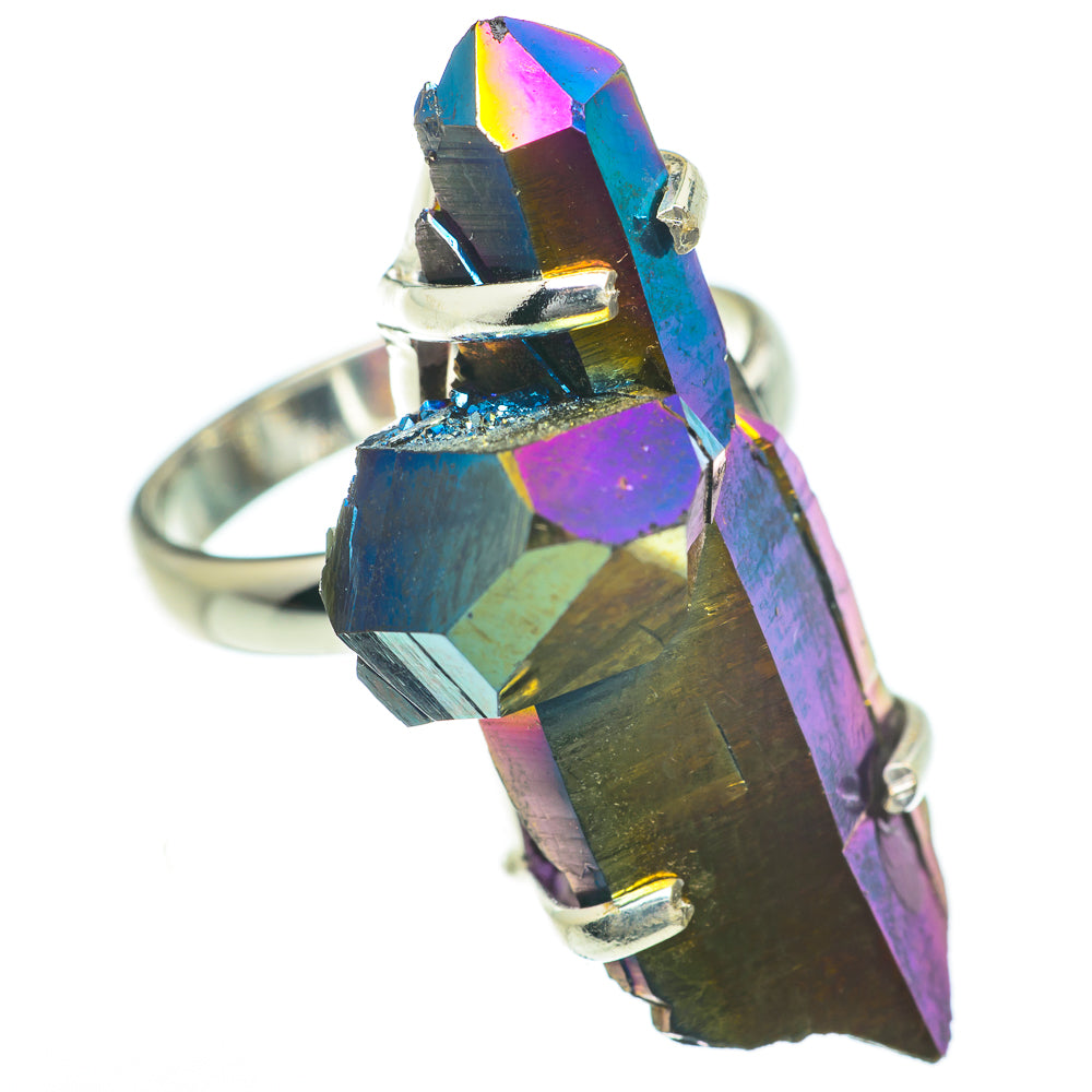 Titanium Sunshine Druzy Rings handcrafted by Anasilvercos - RING60087