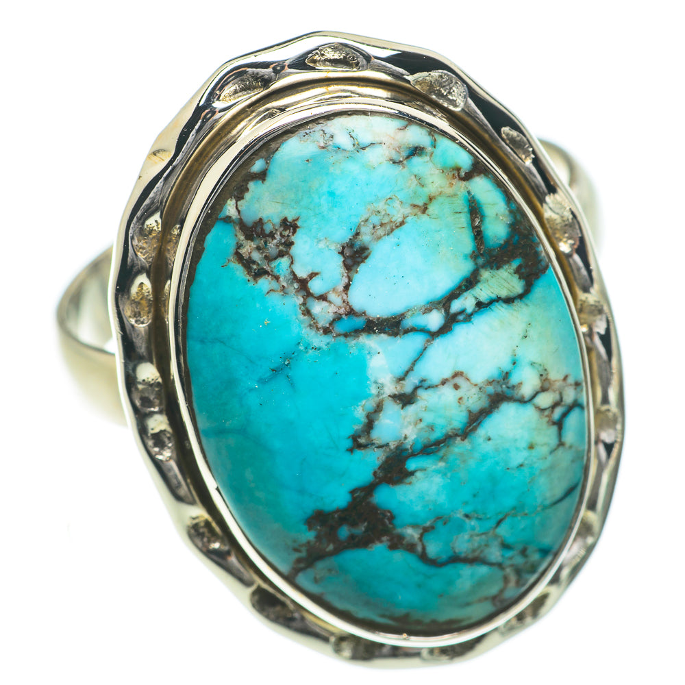 Tibetan Turquoise Rings handcrafted by Anasilvercos - RING60097