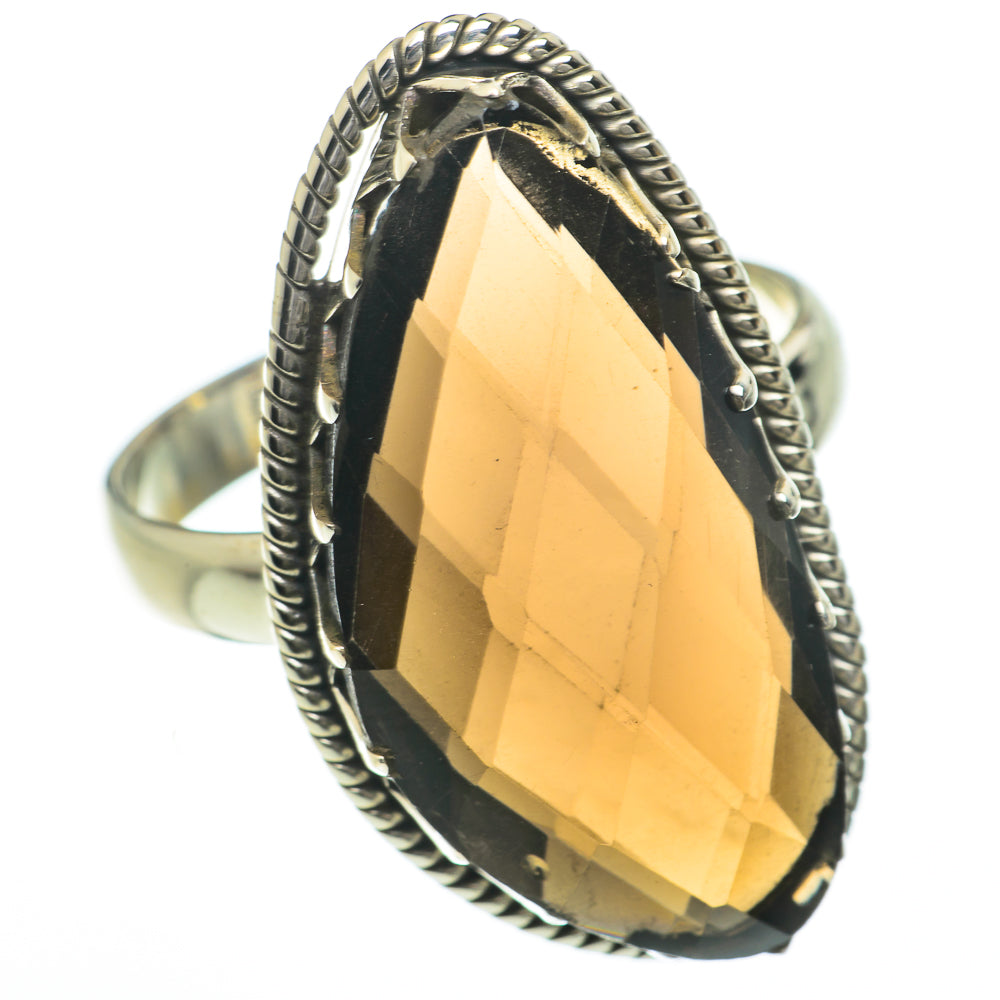 Smoky Quartz Rings handcrafted by Anasilvercos - RING60104