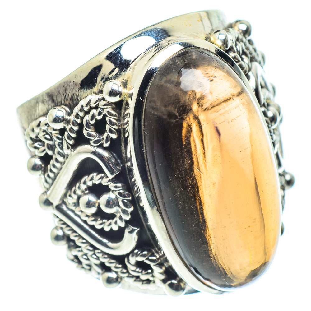Smoky Quartz Rings handcrafted by Anasilvercos - RING60125